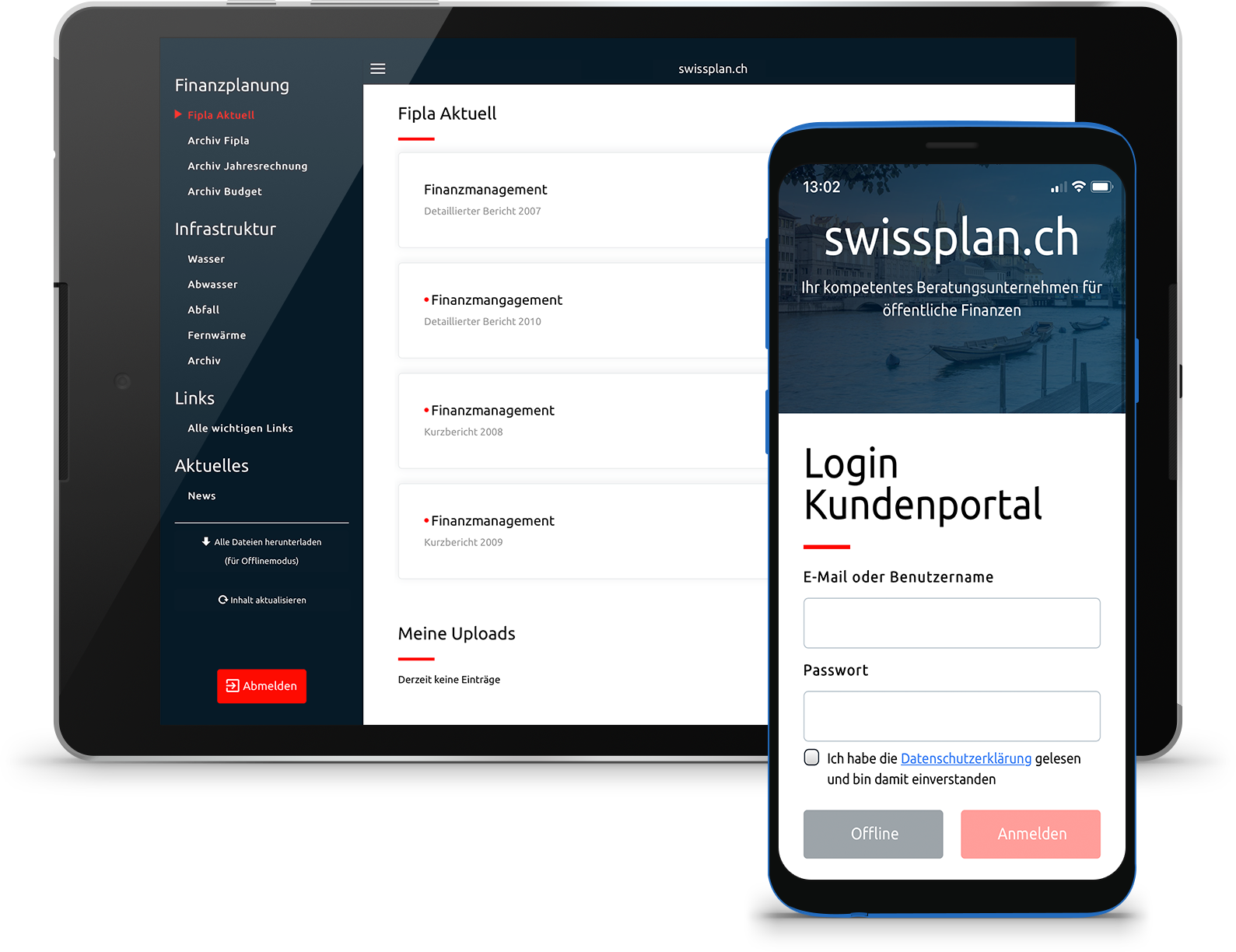 Neue App für swissplan.ch Kundenportal